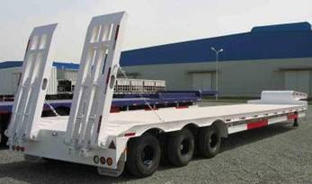 3 Axles Lowbed Semi Trailer 