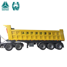 3 Axle 40 Tons Sinotruk Huawin Mining Dumper Dump Tipper Semi Trailer with U-shape