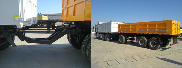 自卸车带自卸全挂 拼