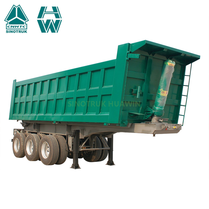 3 Axle 40 Tons Sinotruk Huawin Mining Dumper Dump Tipper Semi Trailer