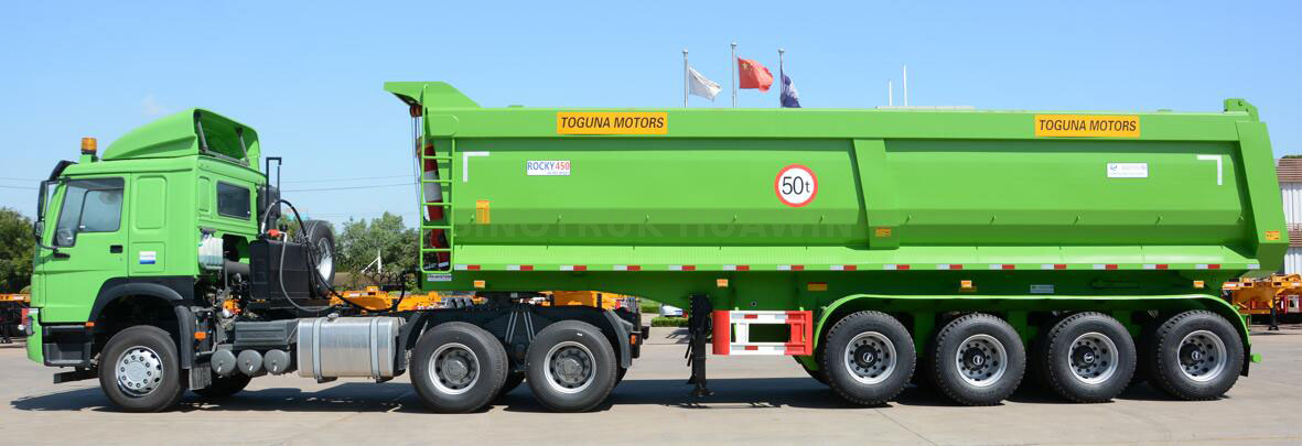 SINOTRUK 40m³ U-Type Tipping Trailer with 4-Axle