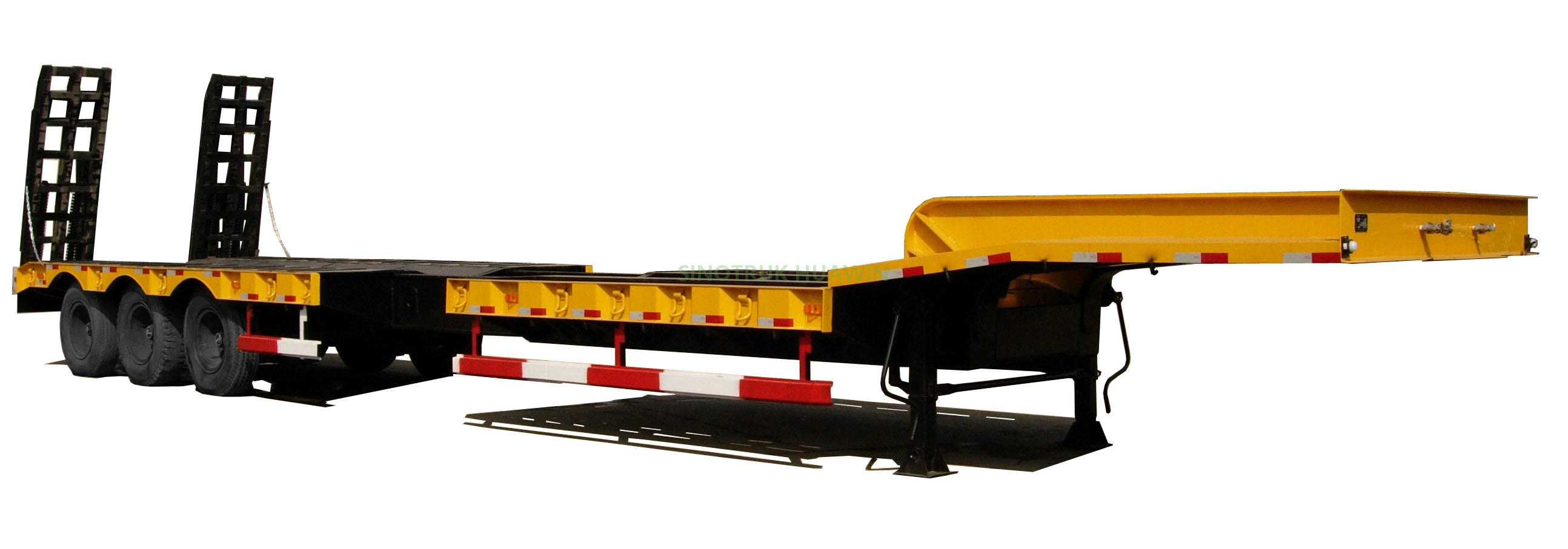 SINOTRUK Hydraulic Extendable Lowbed Truck Semi Trailer